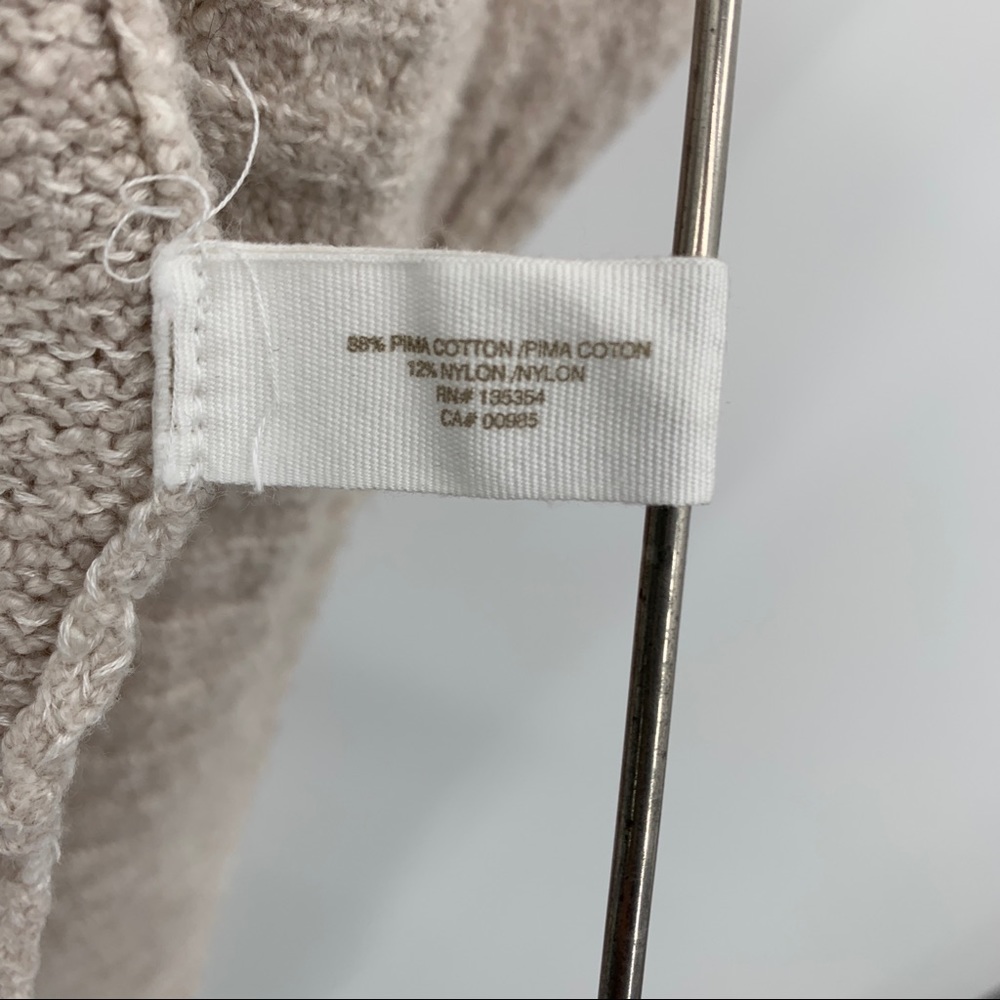 Skin Beige Oatmeal Cream Knee Length Open Cardigan Lounge Sweater Size Small - Picture 4 of 11